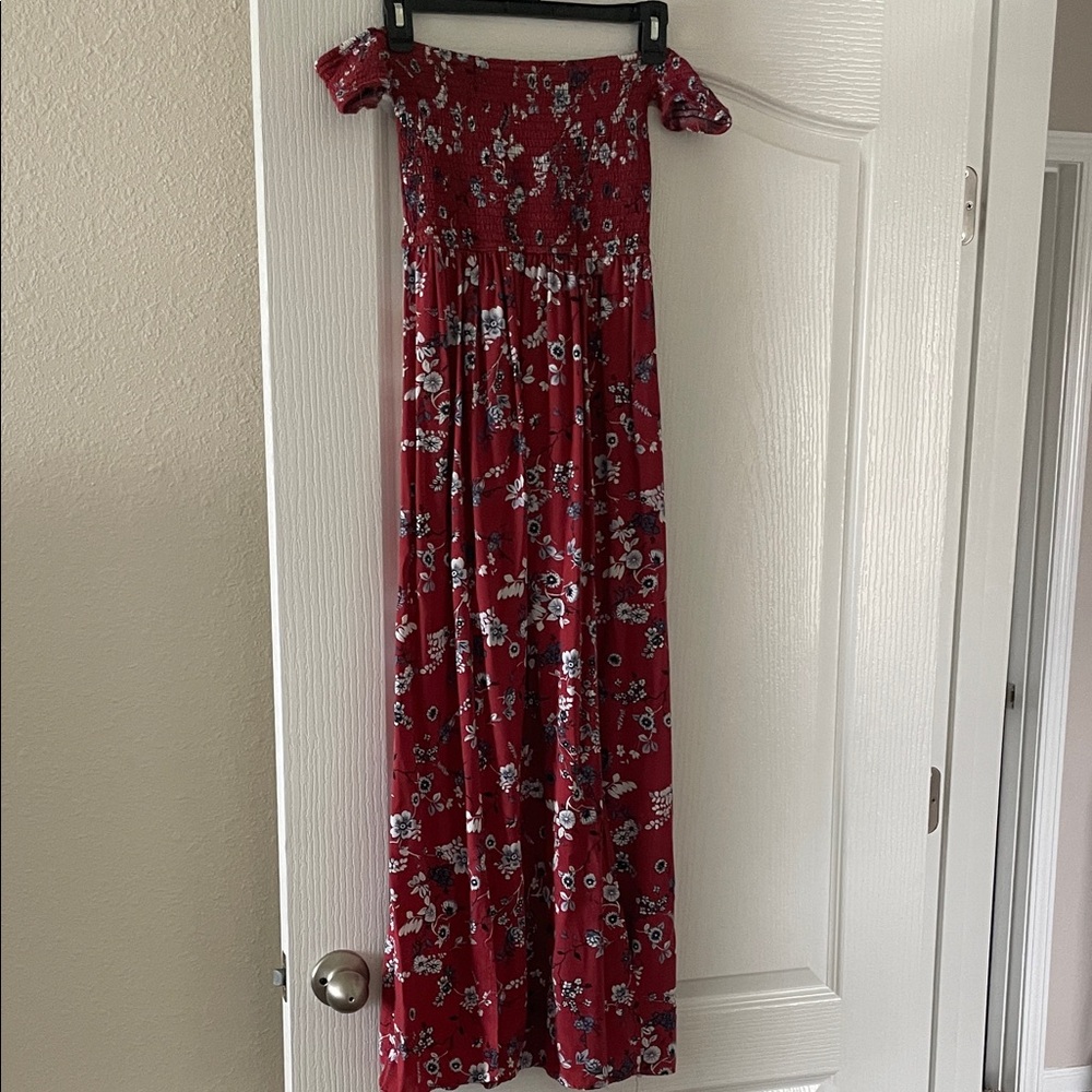 Floral Off-Shoulder Maxi Dress